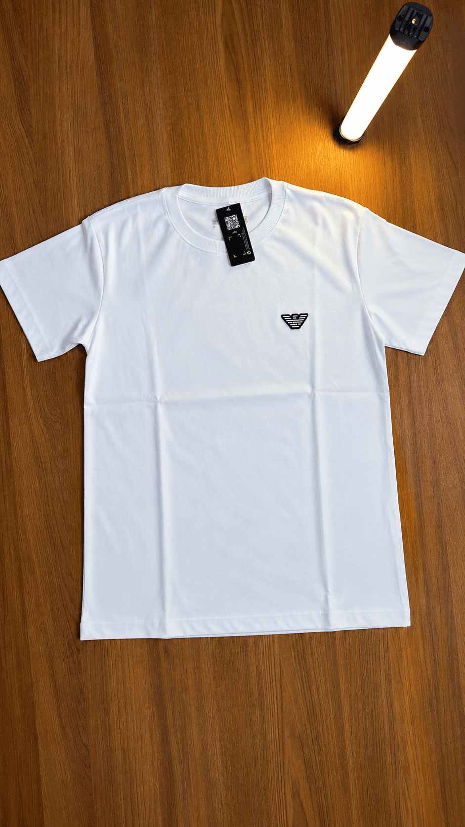 T-shirt Básica Emporio Armani Branca – Patch Águia Manga Lateral