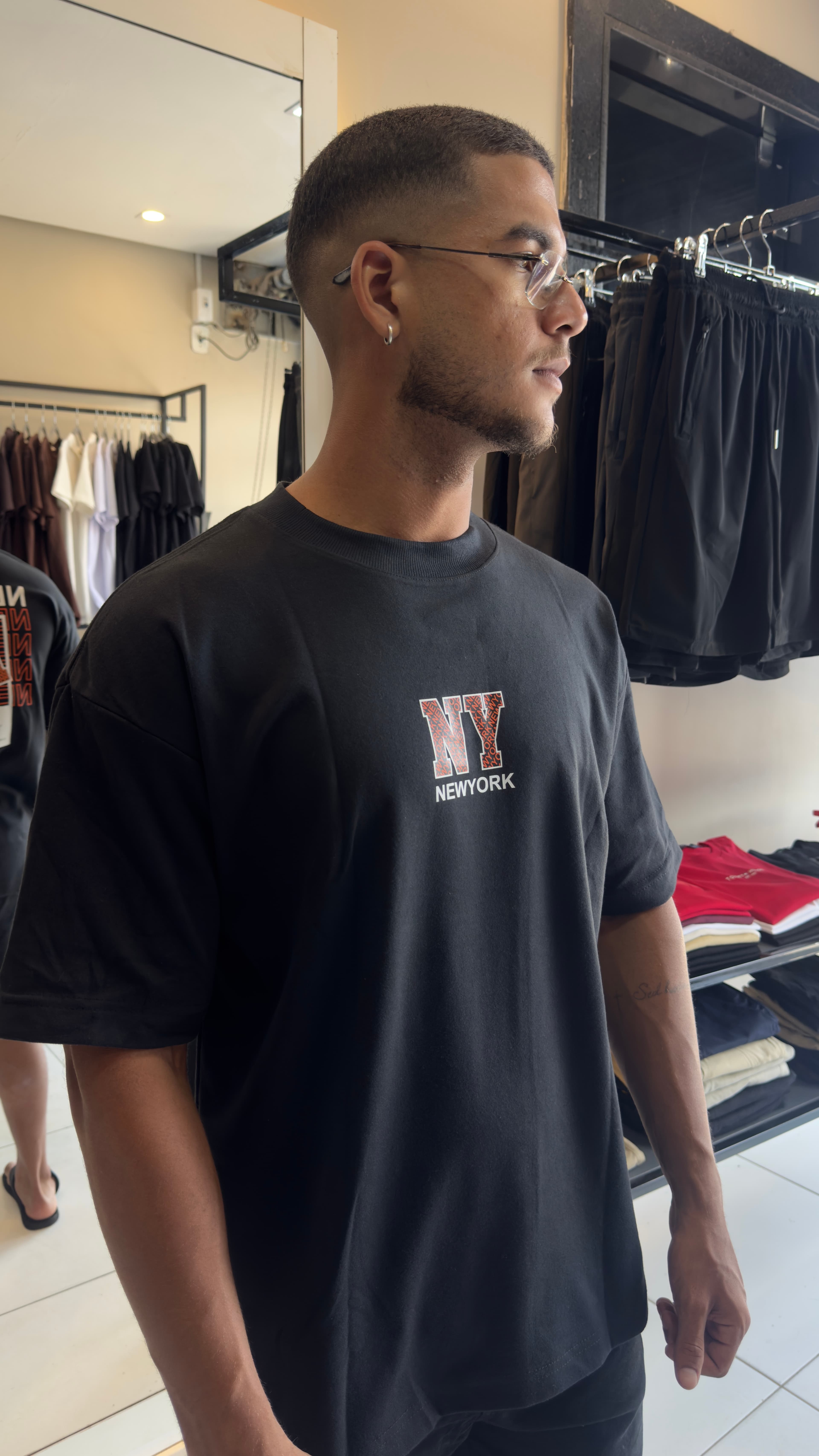 Camiseta Oversized New York Suedine Pro