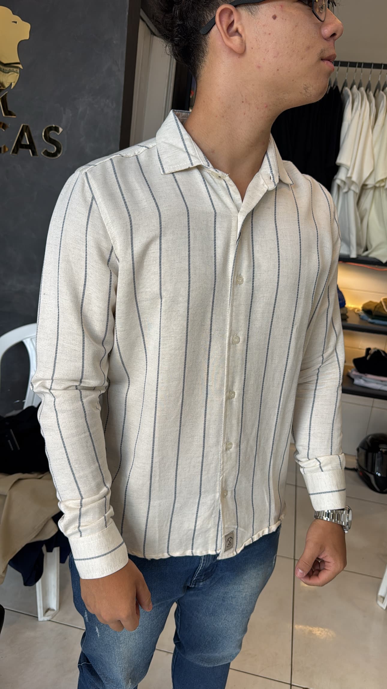 Camisa Social Manga Longa John Pool