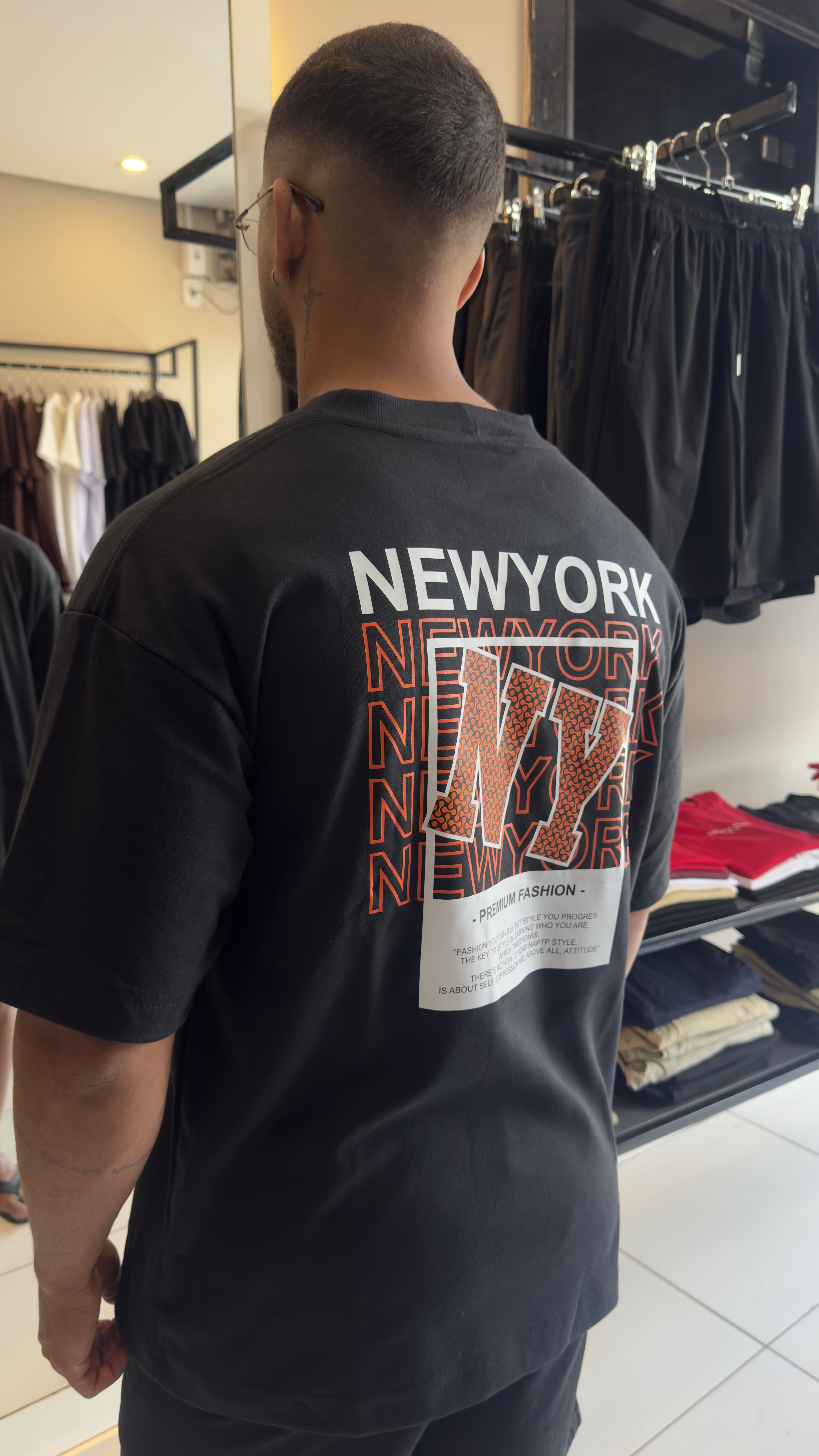 Camiseta Oversized New York Suedine Pro