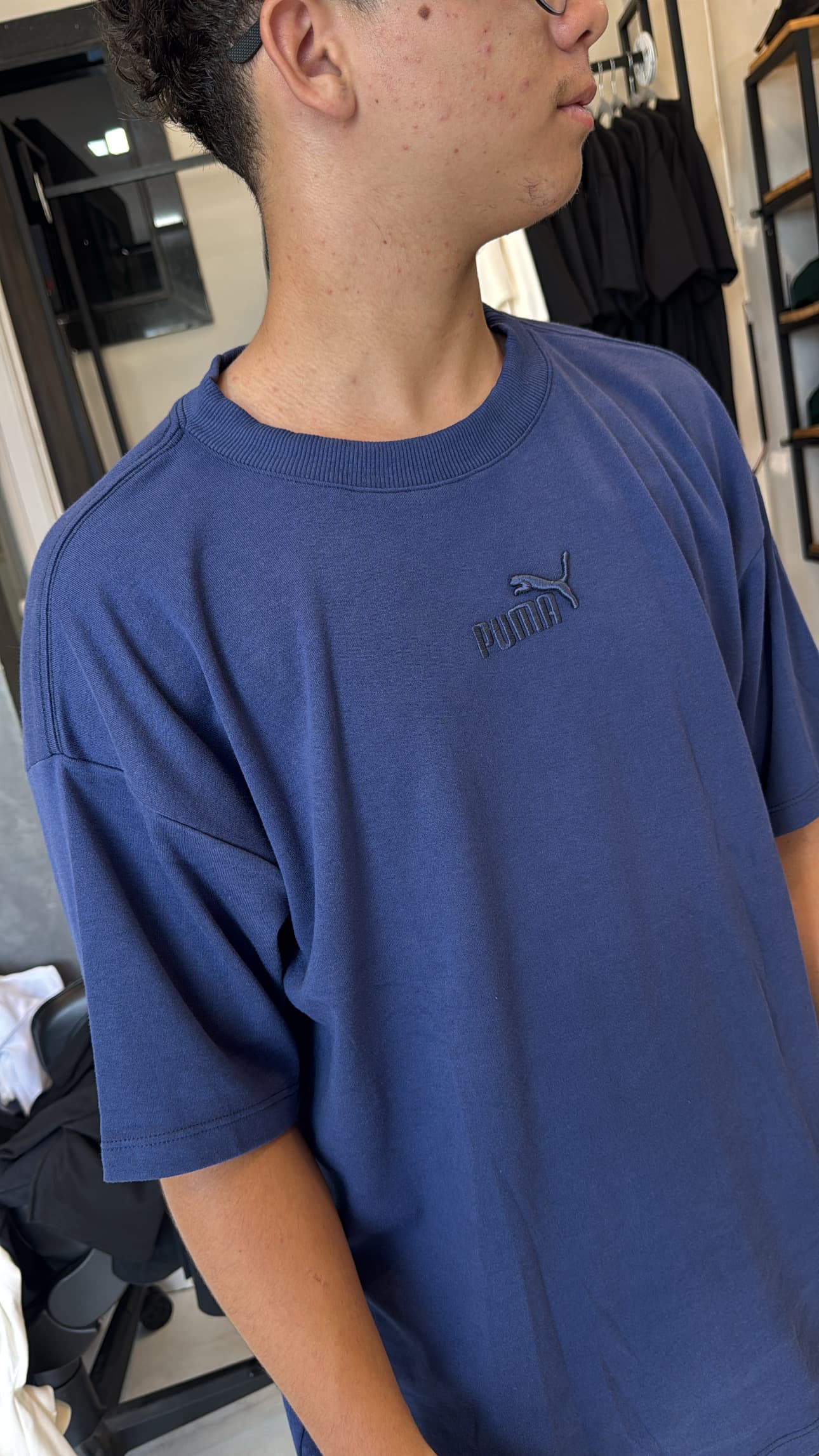 Camiseta Oversized Puma Azul – Dry & Stretch